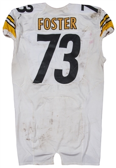 2013 Ramon Foster Game Used Pittsburgh Steelers Road Jersey Worn During Intl Series Game vs. Vikings in London (NFL PSA/DNA)